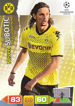 Neven Subotic Borussia Dortmund 2011/12 Panini Adrenalyn XL CL #69